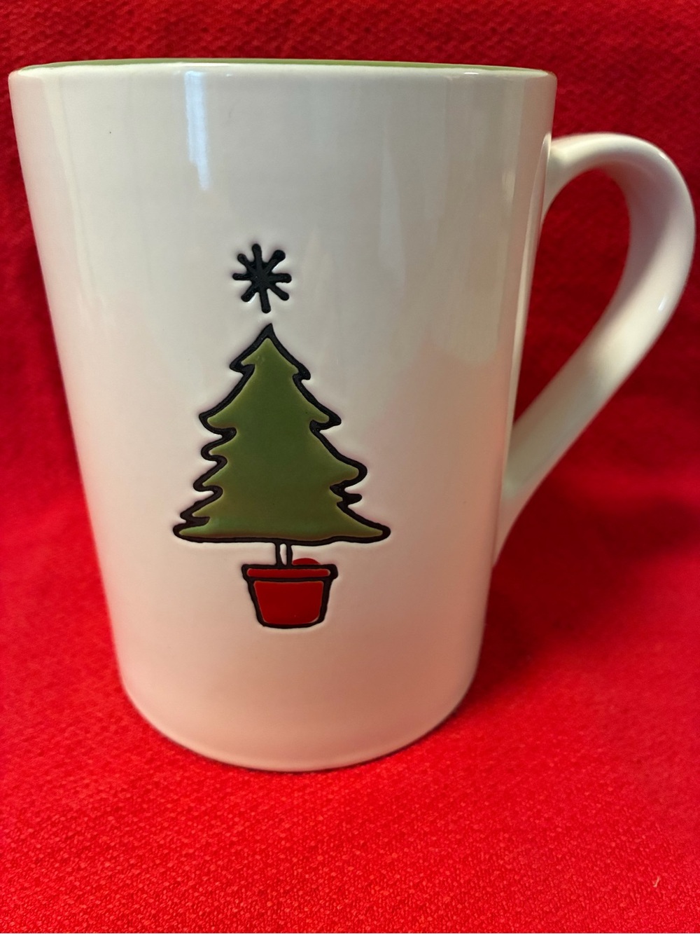 Tag Christmas Tree Tall Ceramic Mug